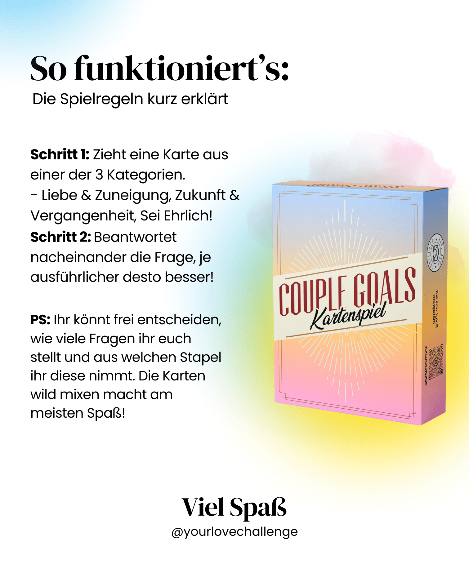 (NEU) Couple Goals Spielkarten