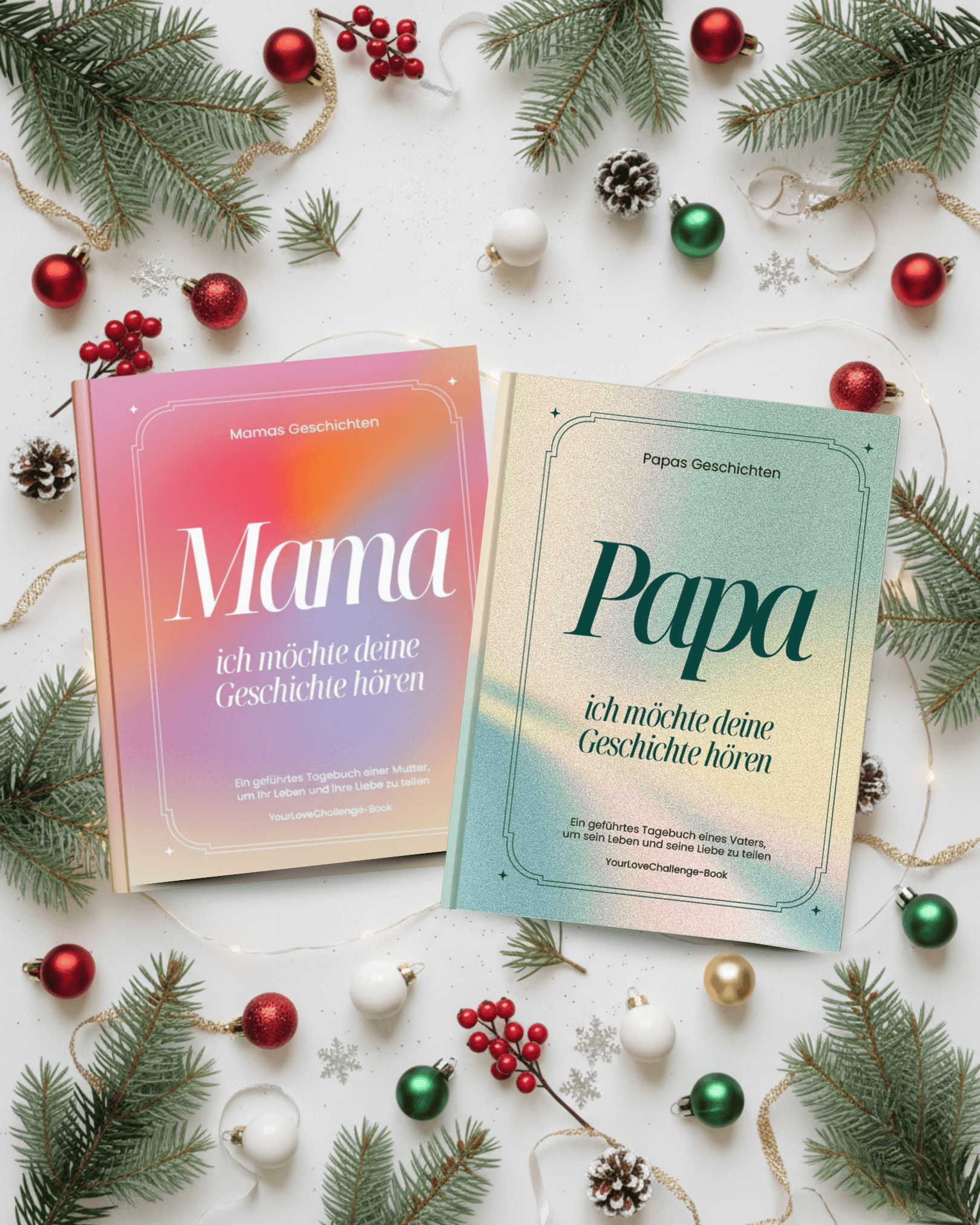 Mama & Papa erzählt mir eure Geschichte - Weihnachts Geschenk Set