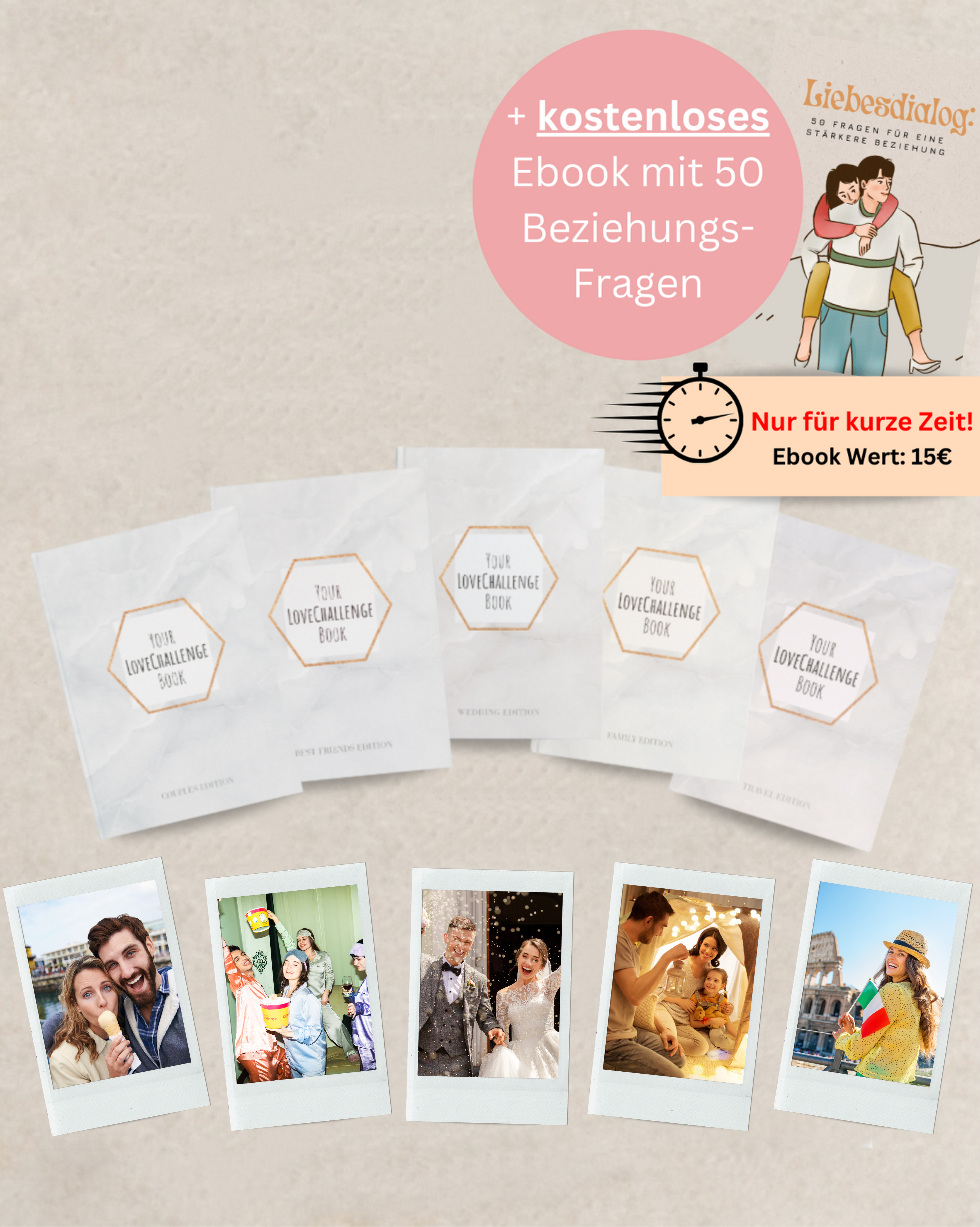 All in One Geschenk Bundle - (Paare + Freunde + Reisen + Familie + Hochzeits Edition + GRATIS Hochzeits Challenge Karten & Liebesdialog Ebook)